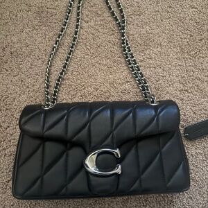 Coach tabby shoulder bag 26 with quilting black